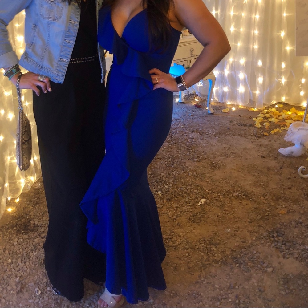 Blue ruffle dress